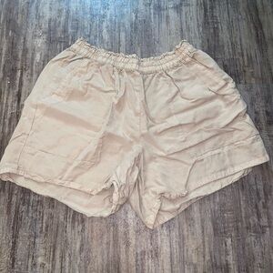 Women's Beige Cargo Shorts